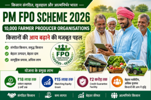 PM FPO Scheme 2026 10,000 Farmer Producer Organisations, FPO Registration, ₹18 लाख सहायता, इक्विटी ग्रांट, क्रेडिट गारंटी और किसानों के लिए पूरी जानकारी