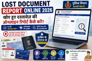 Lost Document Report Online 2026, खोए हुए दस्तावेज़ की ऑनलाइन रिपोर्ट, Lost Document Report, Police Lost Report Online, Lost Certificate Report, Lost Documents India