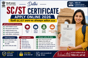 Delhi SC/ST Certificate Apply Online 2026, दिल्ली SC/ST प्रमाण पत्र ऑनलाइन आवेदन, Delhi Caste Certificate, SC Certificate Delhi, ST Certificate Delhi, Delhi e-District Portal, SC ST Certificate Download