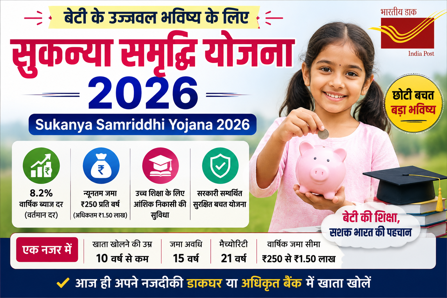 Sukanya Samriddhi Yojana 2026 सुकन्या समृद्धि योजना 2026