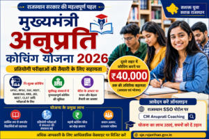Mukhya Mantri Anuprati Coaching Yojana 2026 – राजस्थान में विद्यार्थियों के लिए मुफ्त कोचिंग