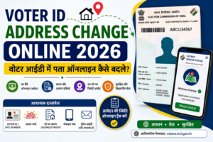 Voter ID Address Change Online 2026, वोटर आईडी पता बदलें, Voter ID Address Update, EPIC Address Change, Voter ID Correction Online, ECI Voter Portal, Voter Service Portal, Address Change in Voter ID