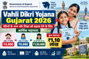 Vahli Dikri Yojana Gujarat 2026 में बेटियों को ₹1.10 लाख तक आर्थिक सहायता